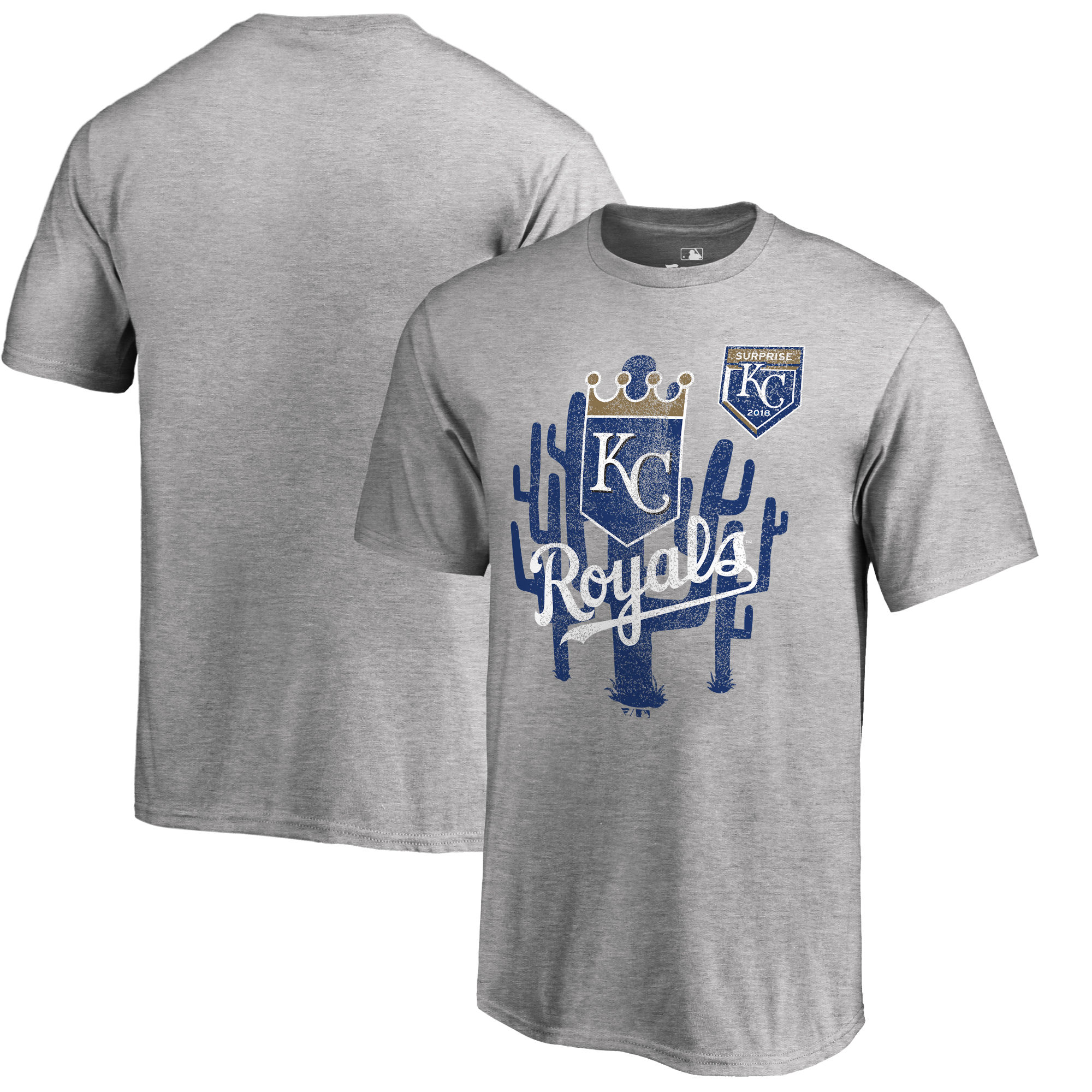 Men's Kansas City Royals Fanatics Branded 2018 MLB Spring Training Vintage T-Shirt – Heather Gray